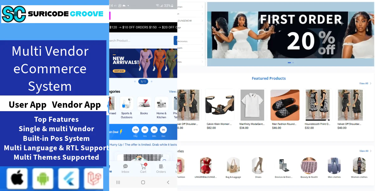 SC Multi-Vendor eCommerce CMS - Complete eCommerce Mobile App, Website, Seller and Admin Panel